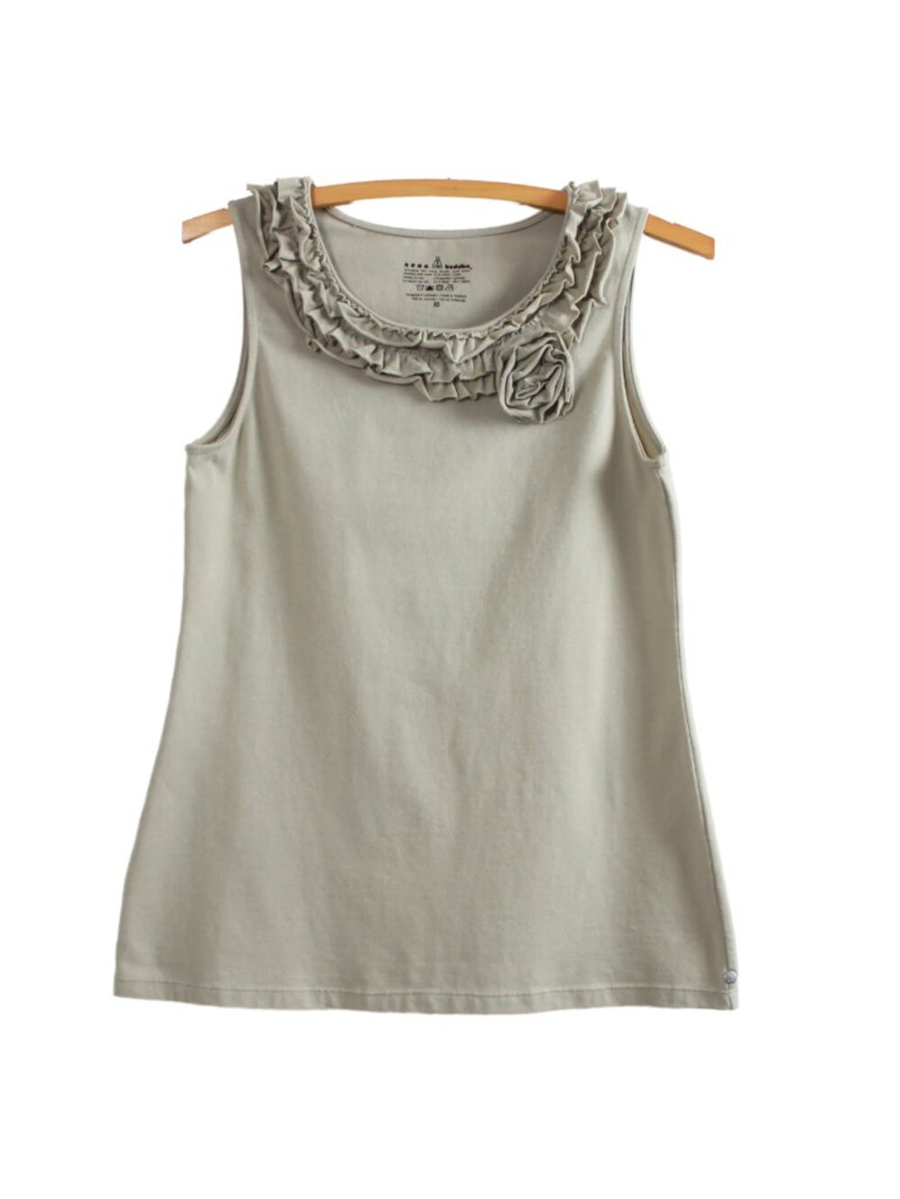 Neon Buddha Floret Ruffle Tank Top